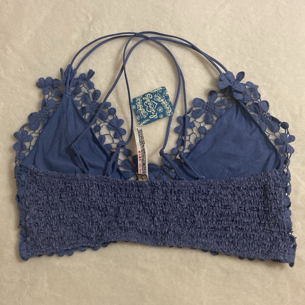 Free People Bluebell bralette/ top, blue, L NWT - Picture 2 of 8